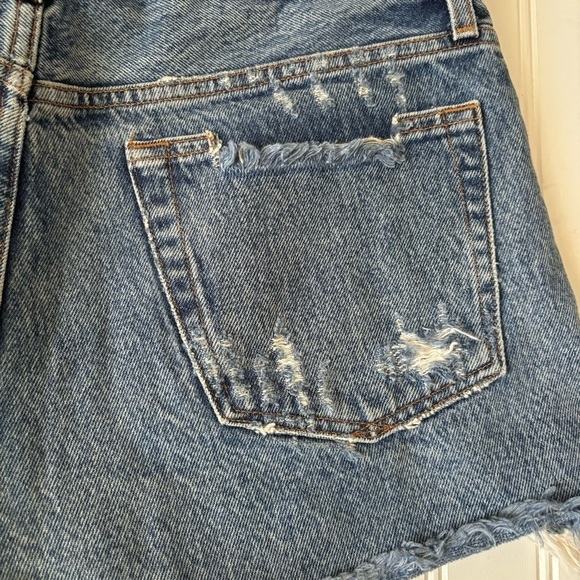AGOLDE | Women's Distressed Parker Cut Off Shorts Size 28 Button Fly - Picture 14 of 15